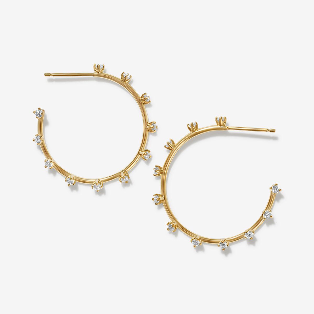 Hoop Earrings with Aspen Gold Butterflies