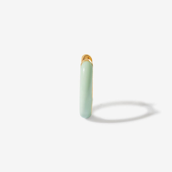 Gedail mint enamel huggie earring