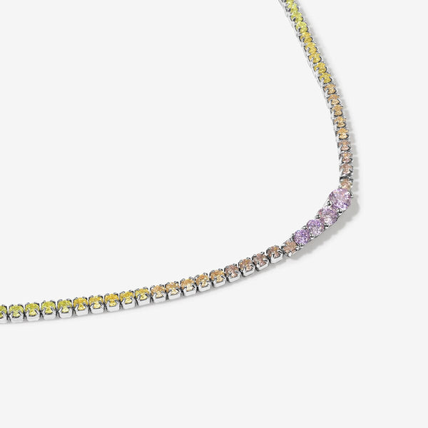Hanley rainbow tennis necklace