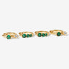 Heath emerald huggie set