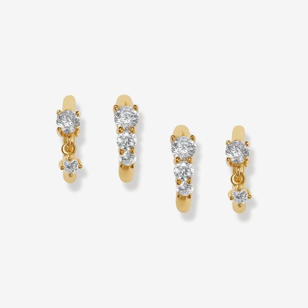 Heath huggie earring set