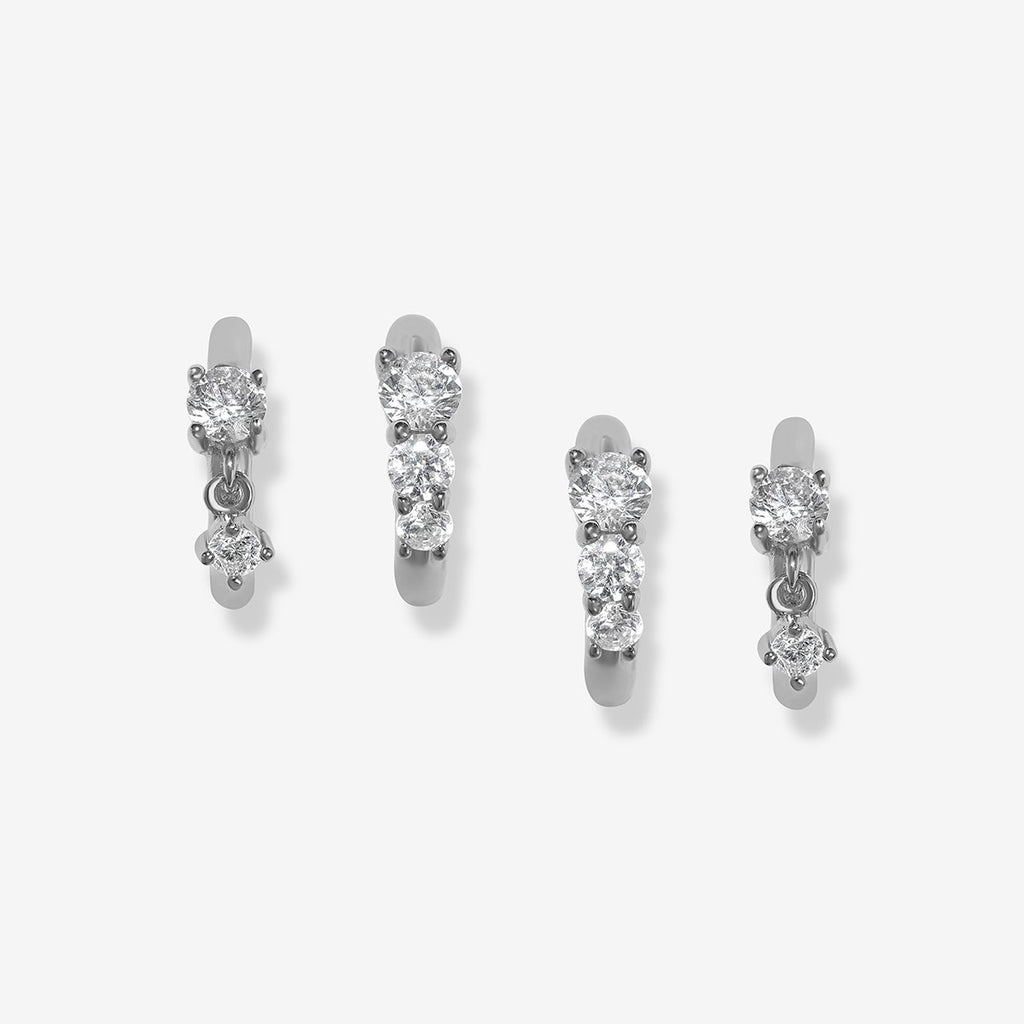 Heath huggie earring set