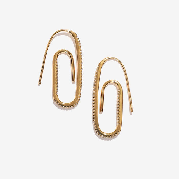 Iker paperclip earrings