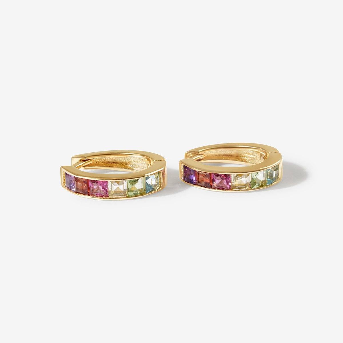 Jamie rainbow hoop earrings