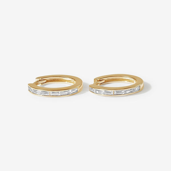 Jennings baguette hoop earrings
