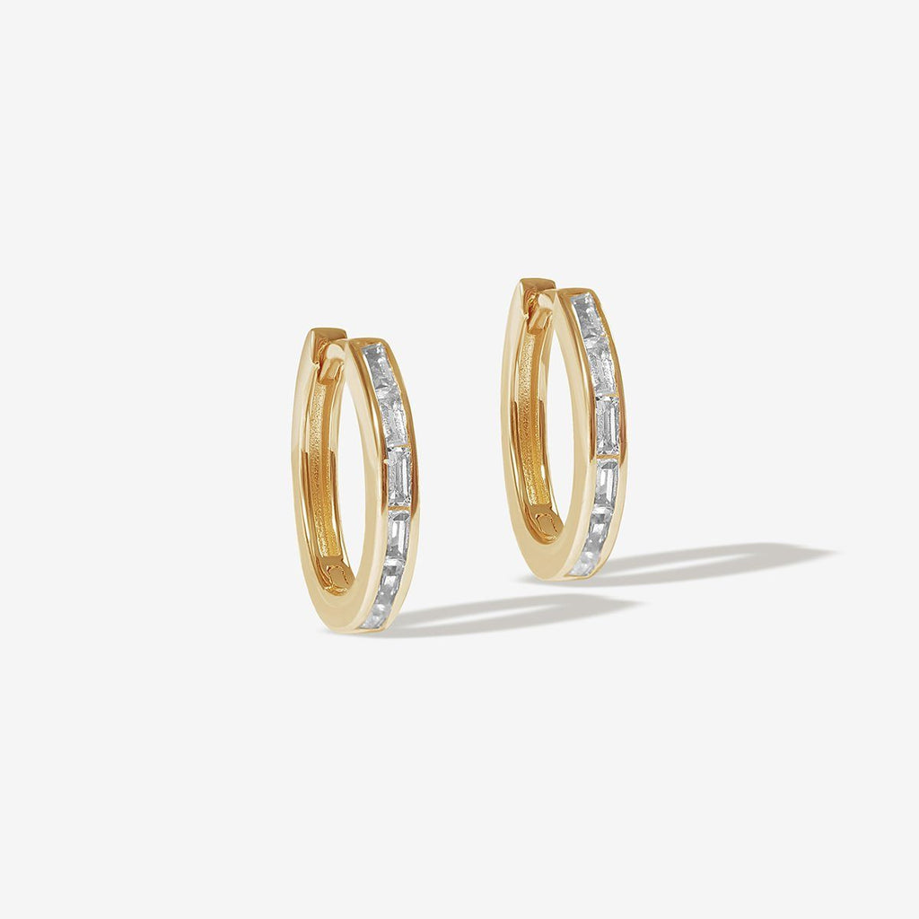 Jennings baguette hoop earrings