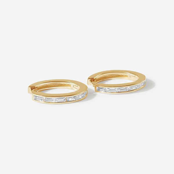 Jennings baguette hoop earrings