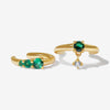 Juana emerald ear cuffs