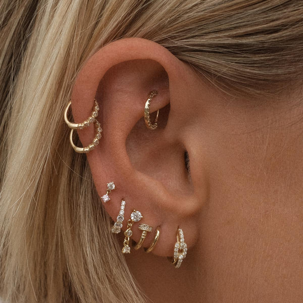 Bleet huggie earring set