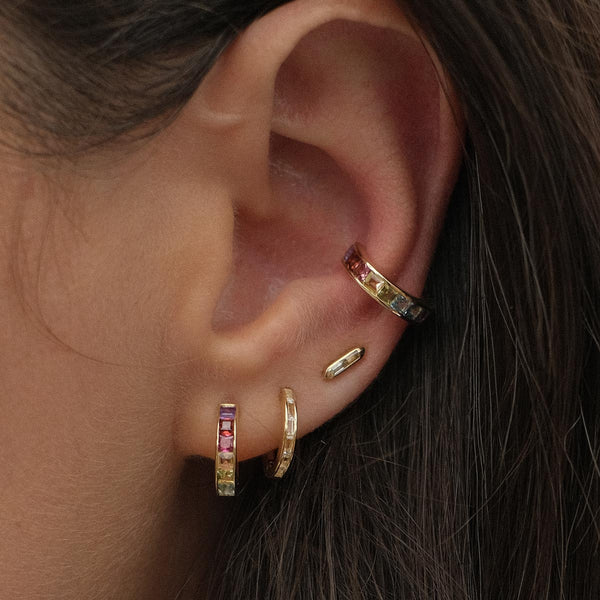 Jamie rainbow hoop earrings