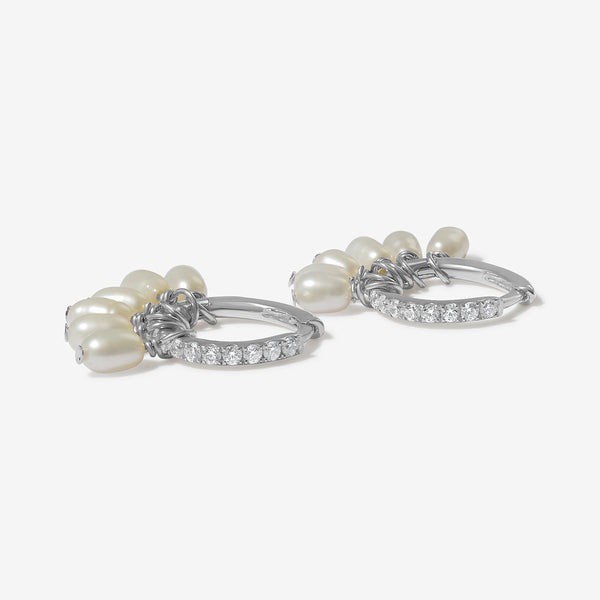 Kalel pearl huggie earrings