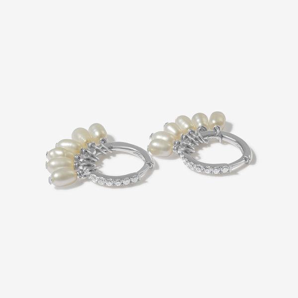 Kalel pearl huggie earrings