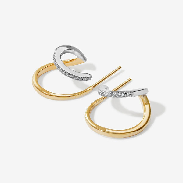 Karena two-tone earrings