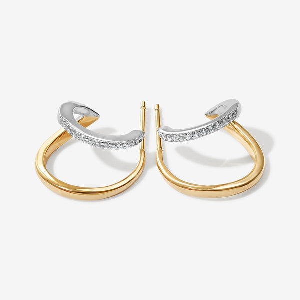 Karena two-tone earrings
