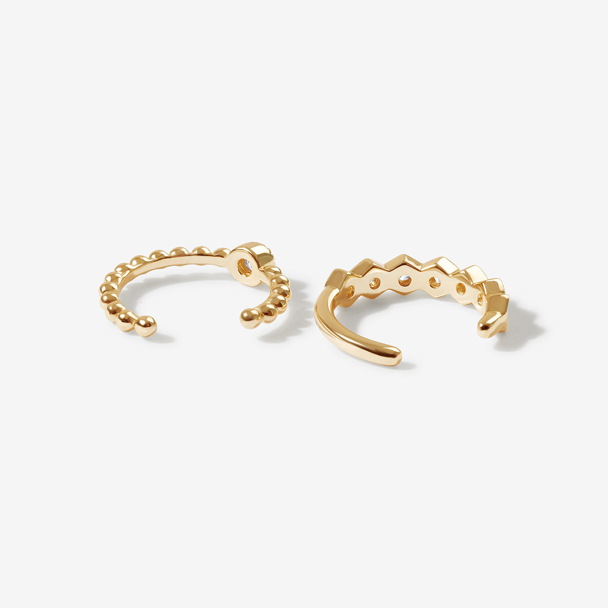 Gold Keen Asymmetric Ear Cuffs | Indie Collection | Adornmonde