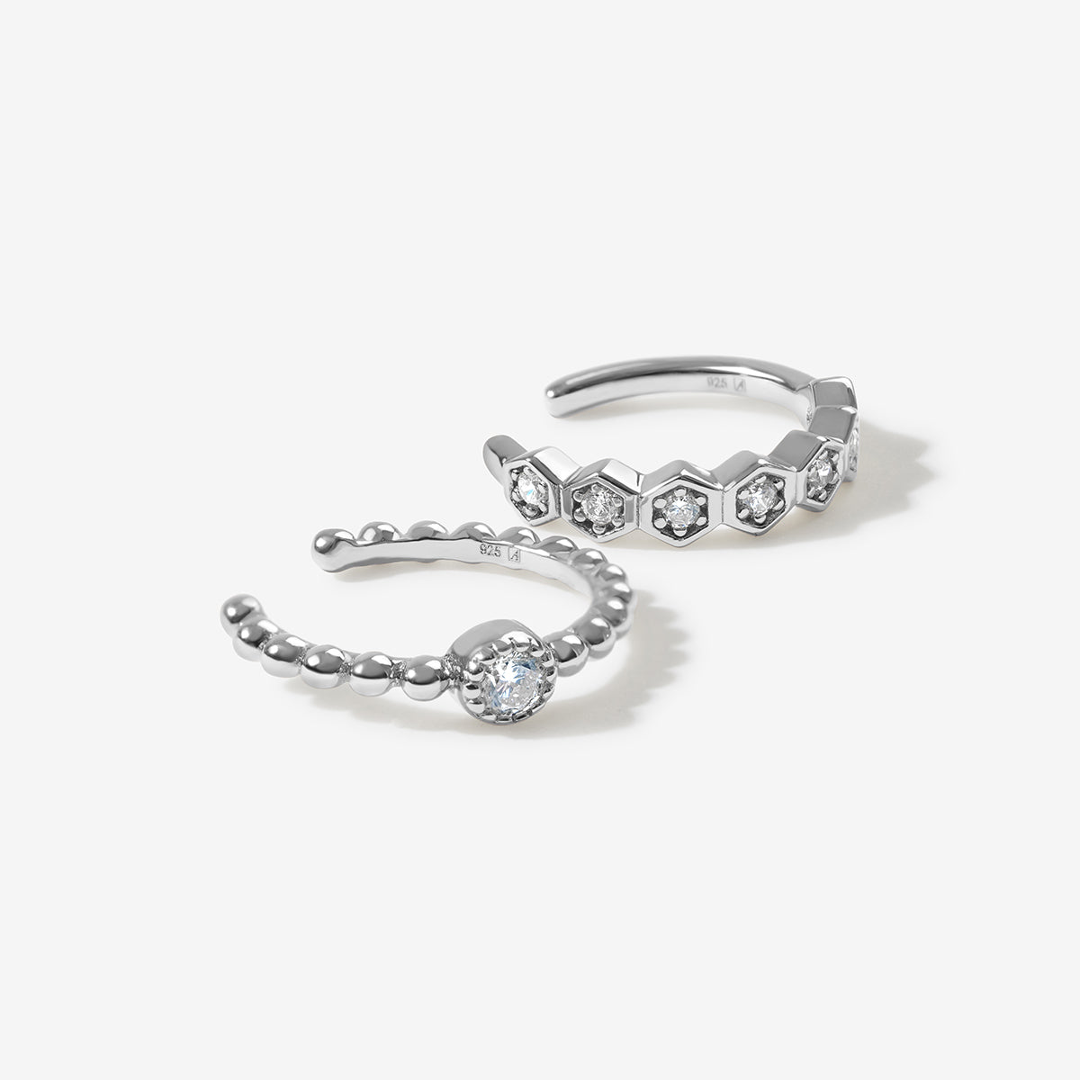 Keen asymmetric ear cuffs