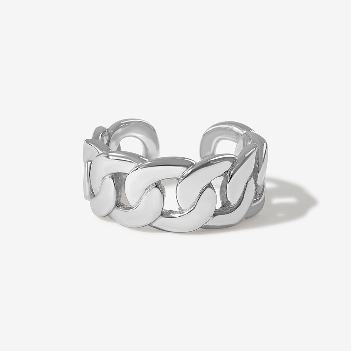Beugel volwassen Ongeschikt Silver Landel Chunky Chain Ring | Adorn Luxe | Adornmonde