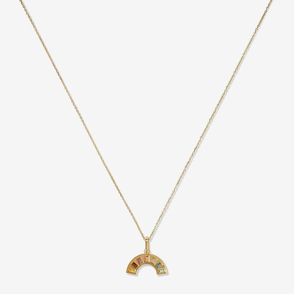 Maxiumus rainbow baguette necklace