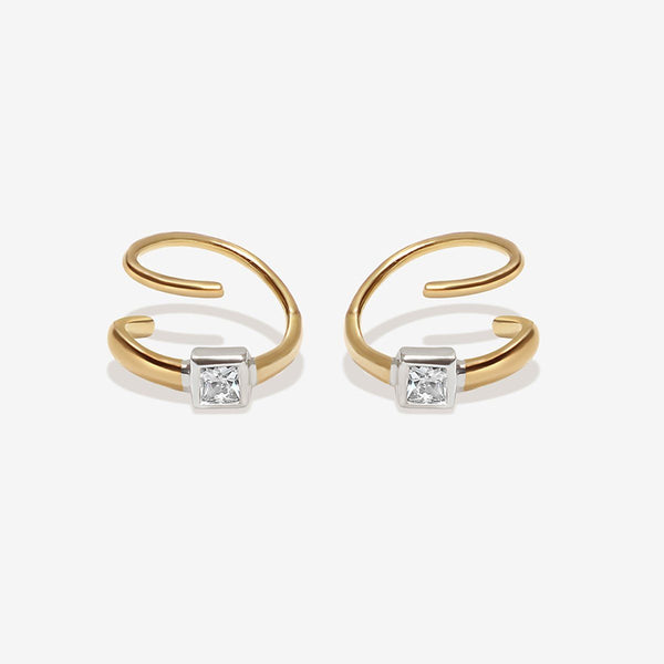 Meta twist earrings