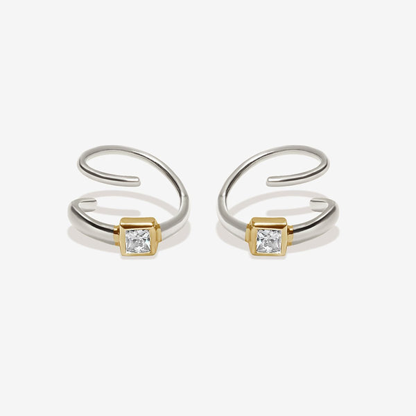 Meta twist earrings