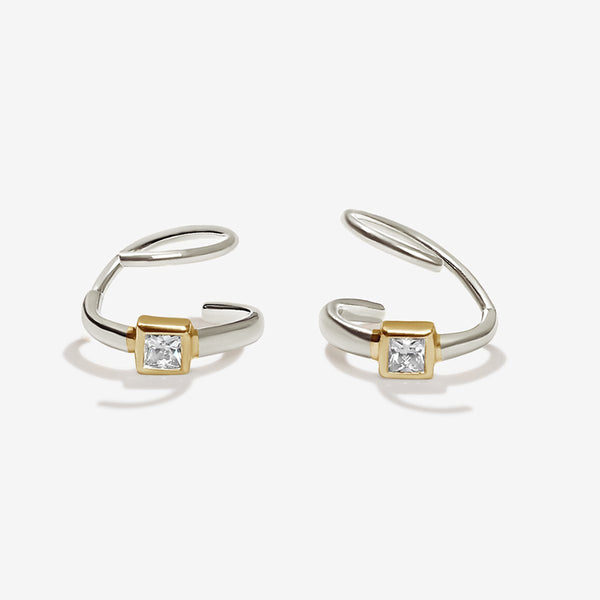 Meta twist earrings