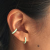 Gedail mint enamel huggie earring