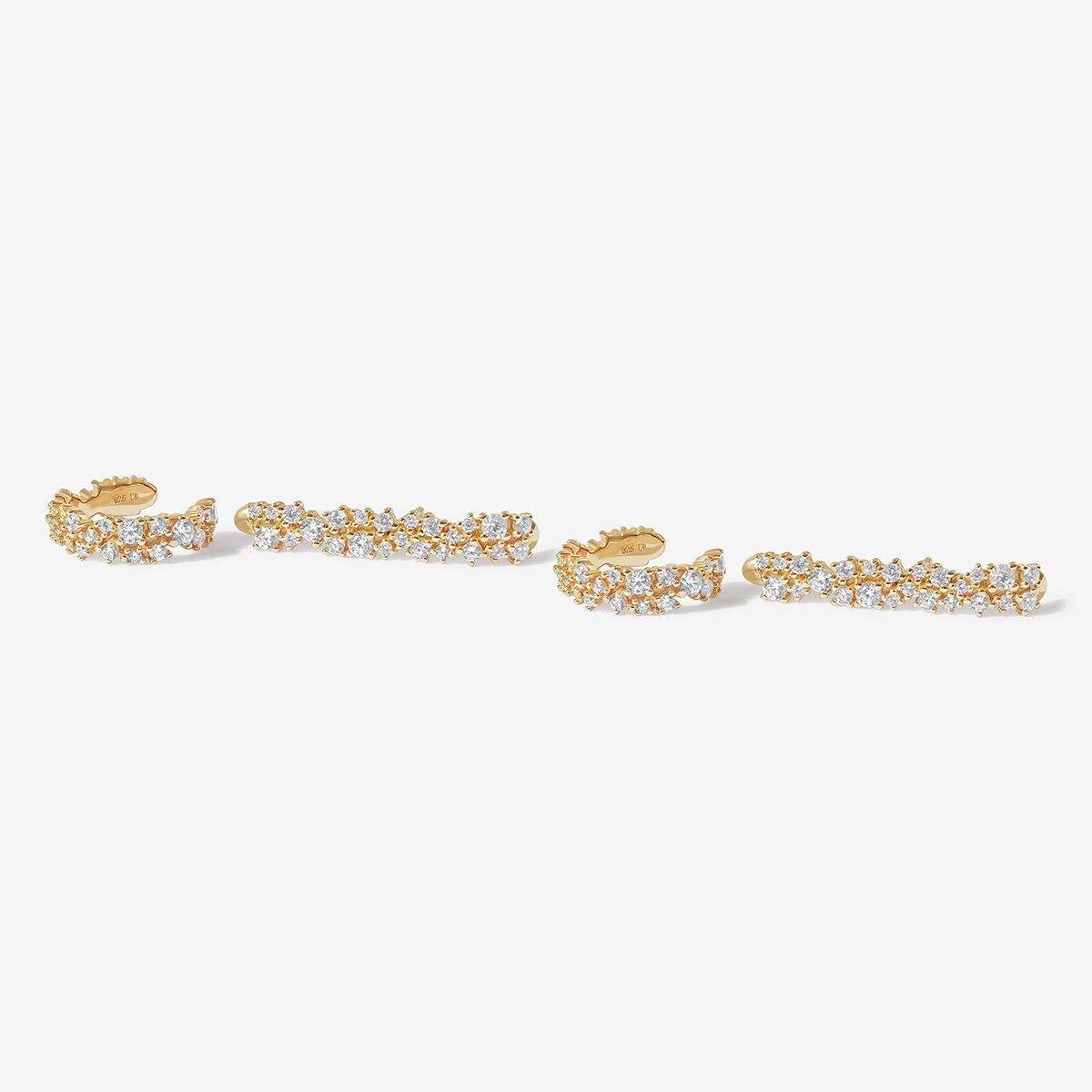 Flower CZ Stud Earrings – Design Gold Jewelry