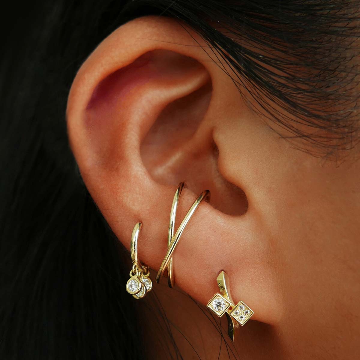 Ear Charm's Non-Pierced Women's Cartilage Ear Cuff Earrings –