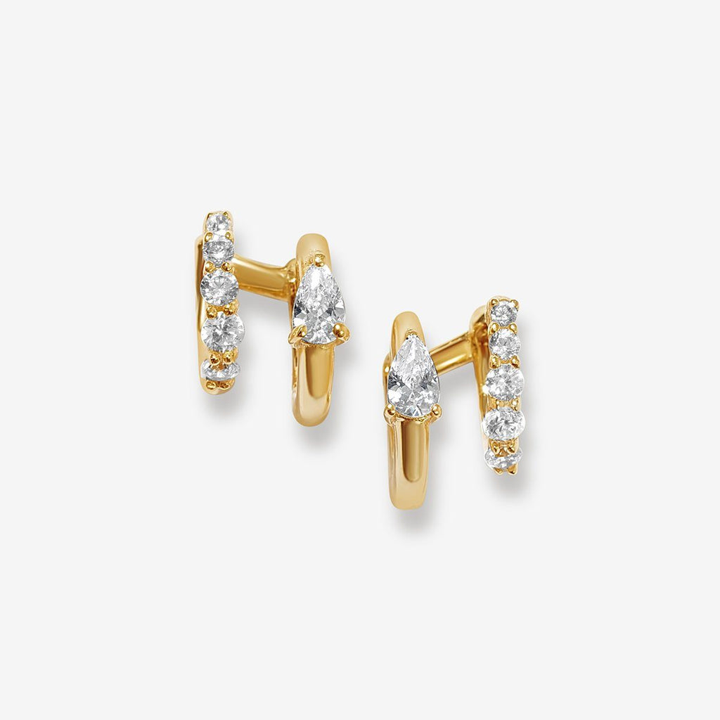 Pluto huggie earrings
