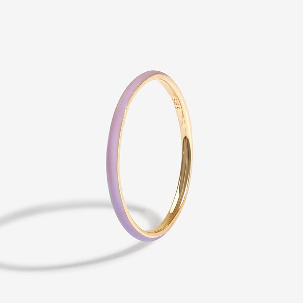 Oburu lavender enamel ring