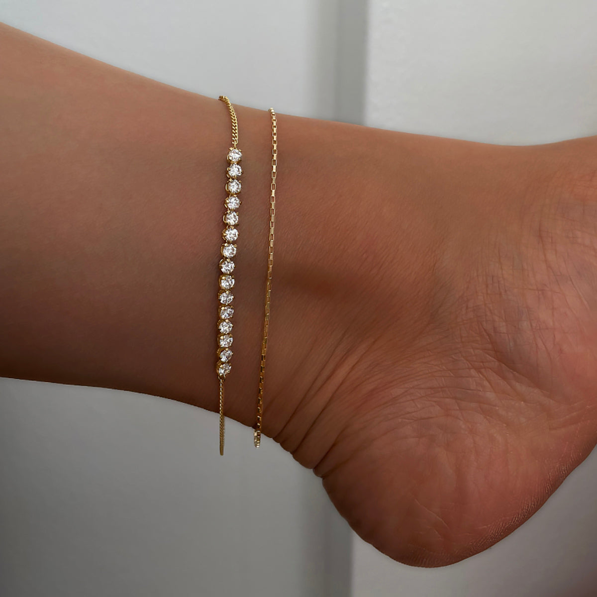 Crystal anklets sales