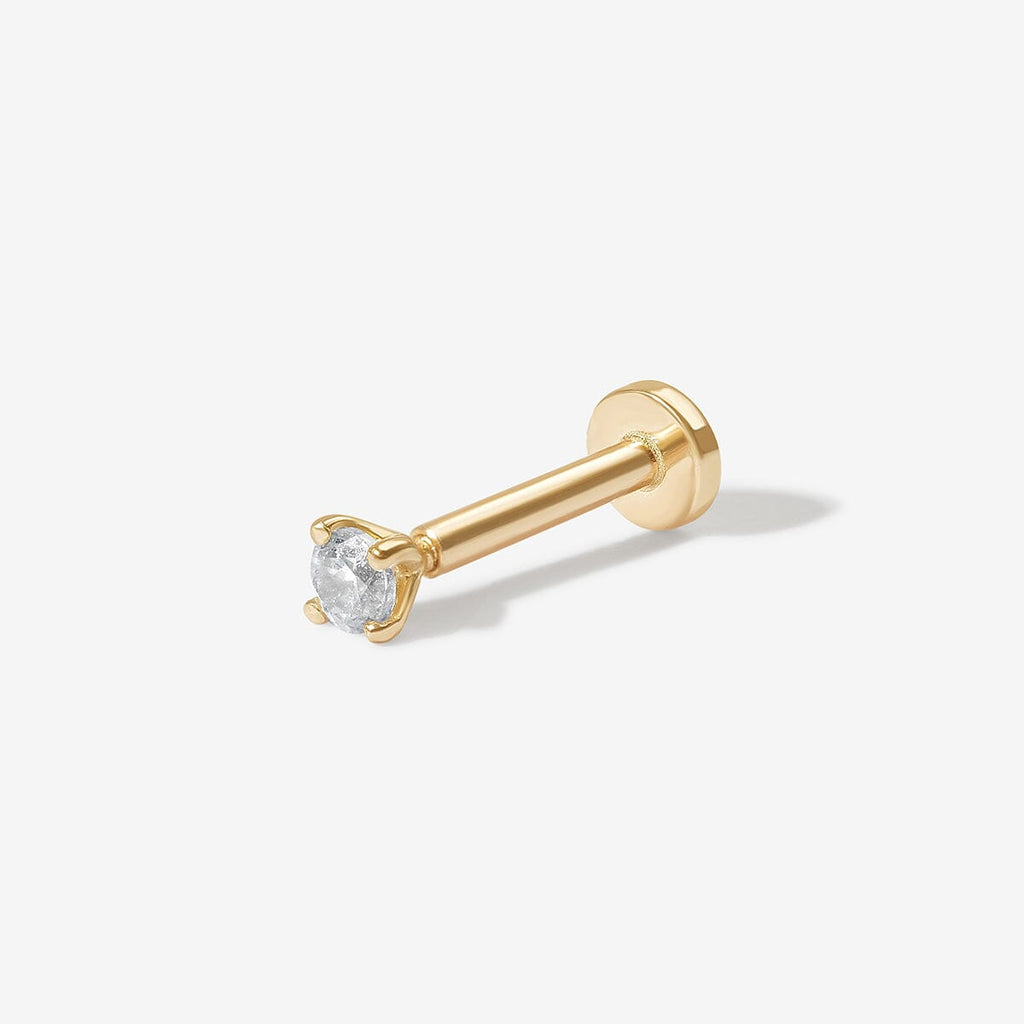 Genteel Floral Diamond and Gold Nose Pin