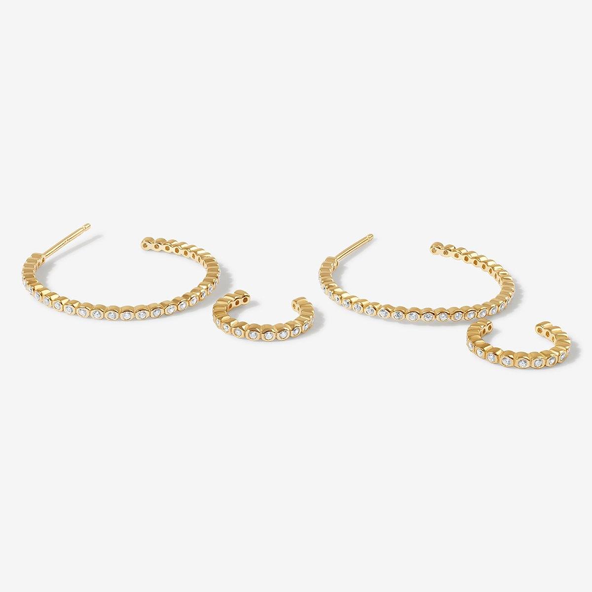 Small Hoop Earring Set 3pc - A New Day™ Gold