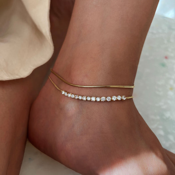 Tejano snake chain anklet