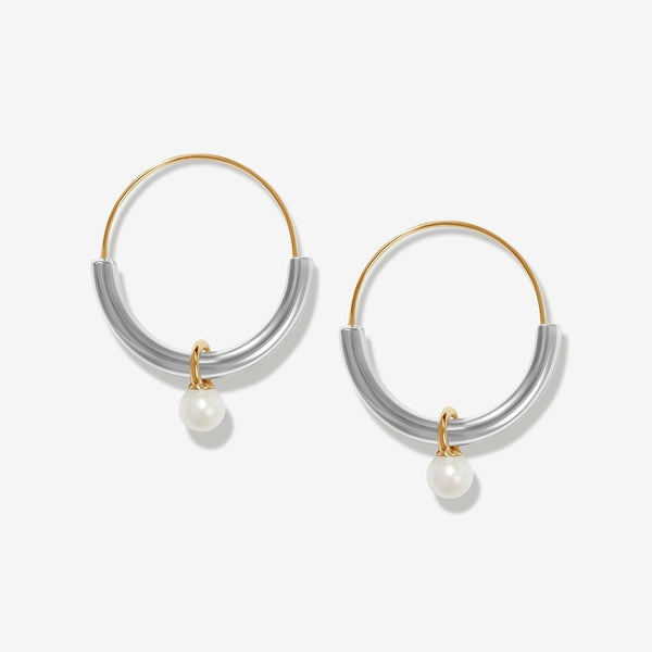 Timo pearl hoop earrings