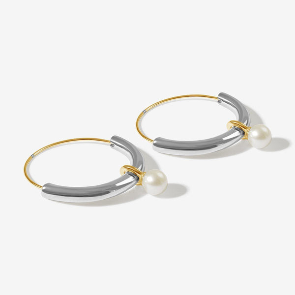 Timo pearl hoop earrings