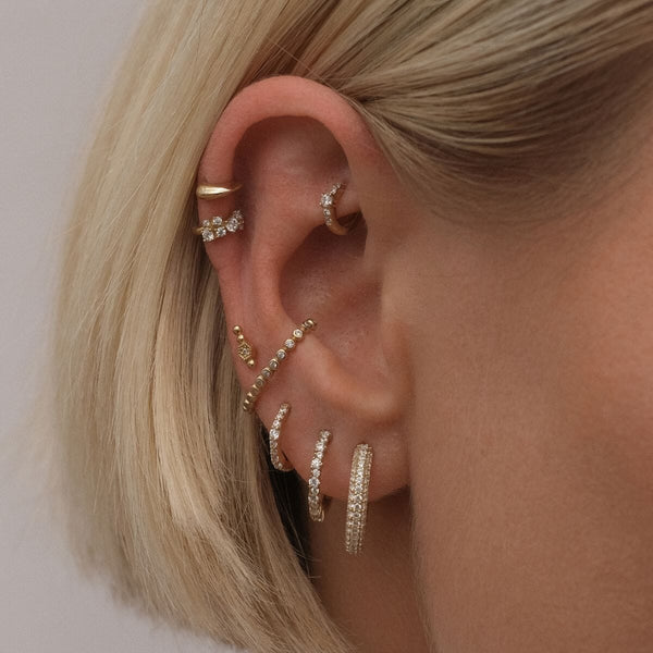 DIY Wool Thread Wrapped Hoop Earrings