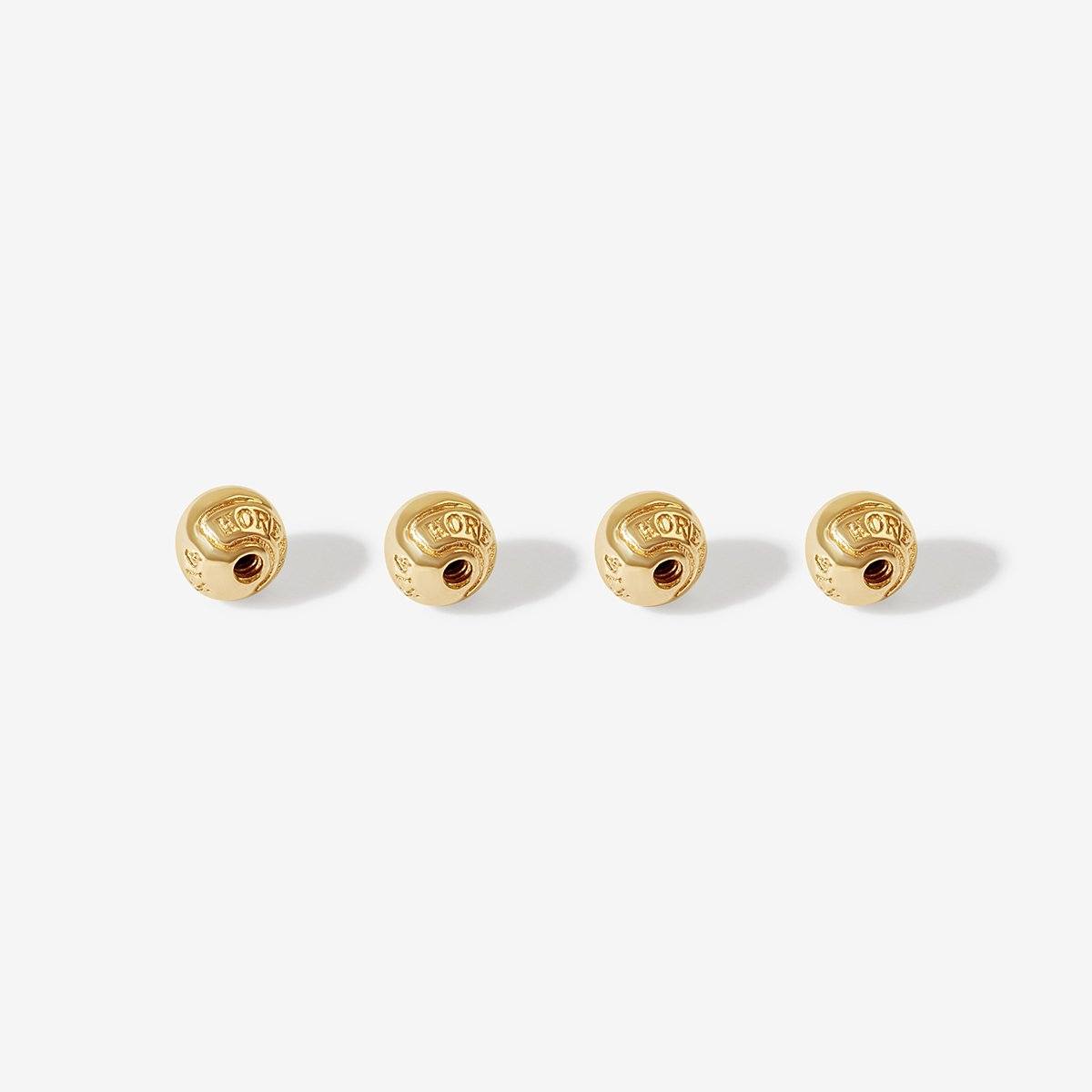 Gold 14 Karat Zander Ball Earring Backs | Adornmonde